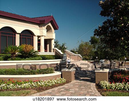Orlando, FL, Florida, Wyndam Palms Resort and Country Club, Clubhouse, terrace View Large Photo Image Stock Photo - Orlando, FL, Florida, Wyndam Palms Resort and Country Club, Clubhouse, terrace. Fotosearch