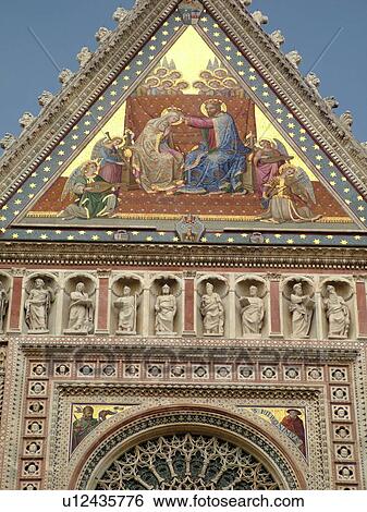 Orvieto, Umbria, Italy, Europe, Colorful mosaic and sculpture on the fatade of The Cathedral in the medieval town of Orvieto. View Large Photo Image Stock Photograph - Orvieto, Umbria, Italy, Europe, Colorful mosaic and sculpture on the fatade of The Cathedral in the medieval town of Orvieto.. Fotosearch