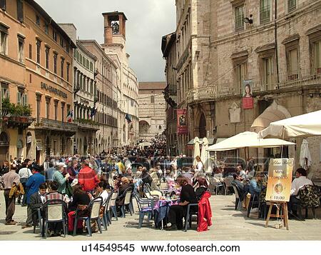 outdoor cafT, Perugia, Umbria, Italy, Europe, Outdoor cafTs along Corso Vannucci Street in the medieval town of Perugia. View Large Photo Image Stock Photography - outdoor cafT, Perugia, Umbria, Italy, Europe, Outdoor cafTs along Corso Vannucci Street in the medieval town of Perugia.. Fotosearch