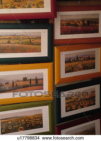 paintings, Tuscany, Italy, San Gimignano, Toscana, Europe, Paintings displayed at a local store in the medieval town of San Gimignano. View Large Photo Image Picture - paintings, Tuscany, Italy, San Gimignano, Toscana, Europe, Paintings displayed at a local store in the medieval town of San Gimignano.. Fotosearch