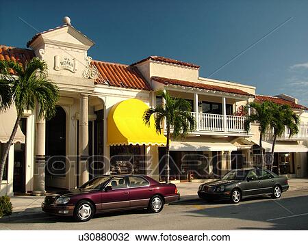 Palm Beach, FL, Florida, downtown, Worth Avenue, shopping district, exclusive shops View Large Photo Image Stock Image - Palm Beach, FL, Florida, downtown, Worth Avenue, shopping district, exclusive shops. Fotosearch