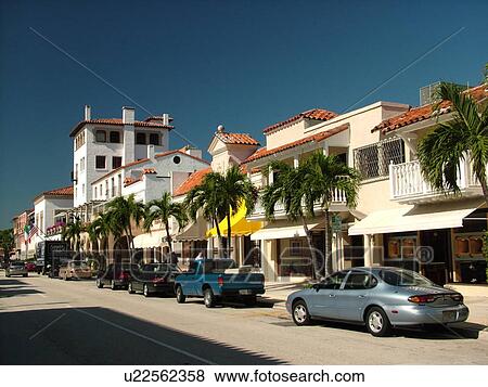 Palm Beach, FL, Florida, downtown, Worth Avenue, shopping district, exclusive shops View Large Photo Image Stock Photo - Palm Beach, FL, Florida, downtown, Worth Avenue, shopping district, exclusive shops. Fotosearch