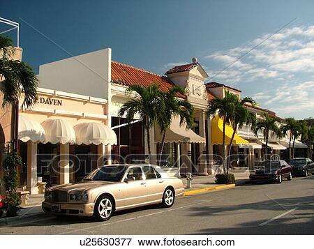 Palm Beach, FL, Florida, downtown, Worth Avenue, shopping district, exclusive shops View Large Photo Image Stock Photo - Palm Beach, FL, Florida, downtown, Worth Avenue, shopping district, exclusive shops. Fotosearch
