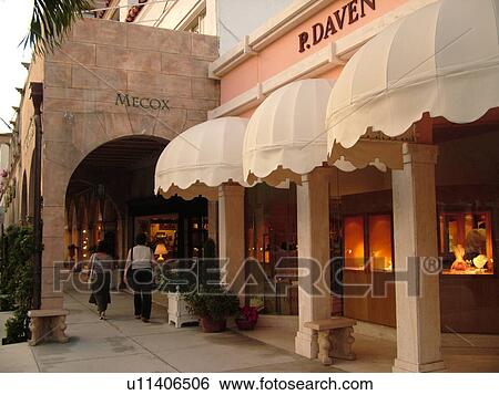 Stock Photograph -  Palm Beach, FL, Florida, downtown, Worth Avenue, shopping district, exclusive shops. Fotosearch