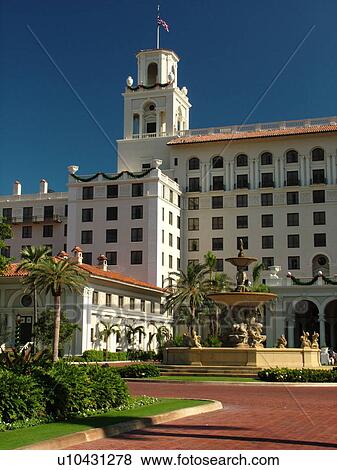 Palm Beach, FL, Florida, The Breakers, Resort Hotel View Large Photo Image Stock Photo - Palm Beach, FL, Florida, The Breakers, Resort Hotel. Fotosearch