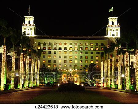 Palm Beach, FL, Florida, The Breakers, Resort Hotel, evening View Large Photo Image Stock Photo - Palm Beach, FL, Florida, The Breakers, Resort Hotel, evening. Fotosearch