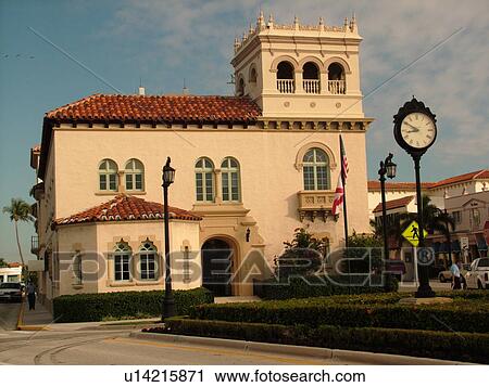Stock Image -  Palm Beach, FL, Florida, Town Hall. Fotosearch