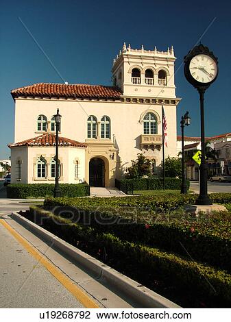 Palm Beach, FL, Florida, Town Hall View Large Photo Image Stock Image - Palm Beach, FL, Florida, Town Hall. Fotosearch