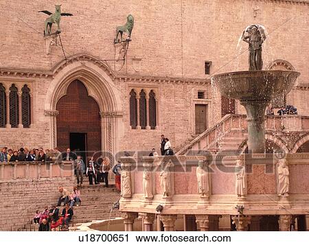Perugia, Italy, Umbria, Europe, Fontana Maggiore and Cathedral of San Lorenzo in the medieval town of Perugia. View Large Photo Image Stock Image - Perugia, Italy, Umbria, Europe, Fontana Maggiore and Cathedral of San Lorenzo in the medieval town of Perugia.. Fotosearch