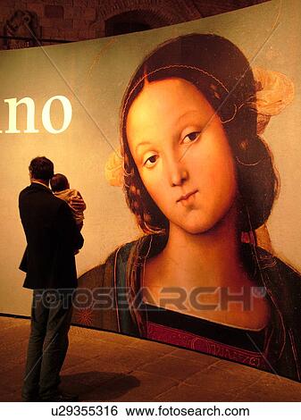Stock Photograph -  Perugia, Umbria, Italy, Europe, Painting inside the Galleria Nationale dell'Umbria (National Gallery of Umbria) in the medieval town of Perugia.. Fotosearch