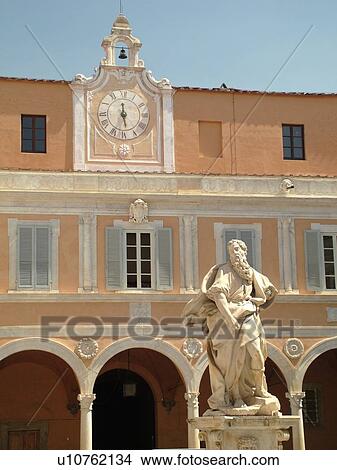 Picture -  Pisa, Tuscany, Italy, Toscana, Europe, Arcivescovado in the Piazza Arcivescovado in the city of Pisa.. Fotosearch
