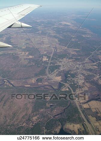 Plattsburgh, NY, New York, Aerial view of I-87, New York Thruway, from an airplane View Large Photo Image Stock Photograph - Plattsburgh, NY, New York, Aerial view of I-87, New York Thruway, from an airplane. Fotosearch