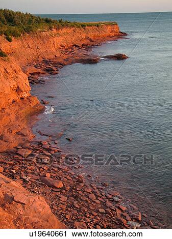 Prince Edward Island, Canada, Queens County, Gulf of Saint Lawrence, Cavendish Beach, Prince Edward Island National Park, scenic coastline, early morning light View Large Photo Image Stock Image - Prince Edward Island, Canada, Queens County, Gulf of Saint Lawrence, Cavendish Beach, Prince Edward Island National Park, scenic coastline, early morning light. Fotosearch