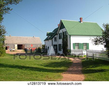 Stock Photo -  Prince Edward Island, Canada, Queens County, Cavendish, Prince Edward Island National Park, Green Gables House, Anne of Green Gables, house. Fotosearch