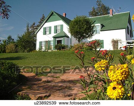 Stock Photo -  Prince Edward Island, Canada, Queens County, Cavendish, Prince Edward Island National Park, Green Gables House, Anne of Green Gables, house. Fotosearch