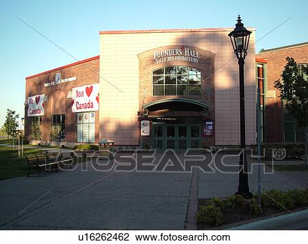 Stock Image -  Prince Edward Island, Canada, Charlottetown, Queens County, Founders Hall at Confederation Landing. Fotosearch