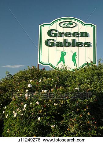 Prince Edward Island, Cavendish, Canada, Queens County, Prince Edward Island National Park, Green Gables Golf Course, entrance sign View Large Photo Image Stock Photograph - Prince Edward Island, Cavendish, Canada, Queens County, Prince Edward Island National Park, Green Gables Golf Course, entrance sign. Fotosearch