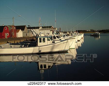 Prince Edward Island, Malpeque, Canada, Prince County, Gulf of Saint Lawrence, fishing village, harbor, fishing boats, marina View Large Photo Image Stock Photo - Prince Edward Island, Malpeque, Canada, Prince County, Gulf of Saint Lawrence, fishing village, harbor, fishing boats, marina. Fotosearch