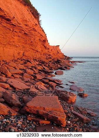 Prince Edward Island National Park, Canada, Queens County, Gulf of Saint Lawrence, Cavendish Beach, Prince Edward Island, scenic coastline, sunrise View Large Photo Image Stock Image - Prince Edward Island National Park, Canada, Queens County, Gulf of Saint Lawrence, Cavendish Beach, Prince Edward Island, scenic coastline, sunrise. Fotosearch