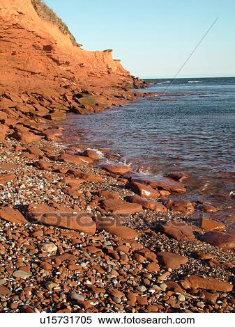 Stock Photography -  Prince Edward Island National Park, Canada, Queens County, Gulf of Saint Lawrence, Cavendish Beach, Prince Edward Island, scenic coastline. Fotosearch