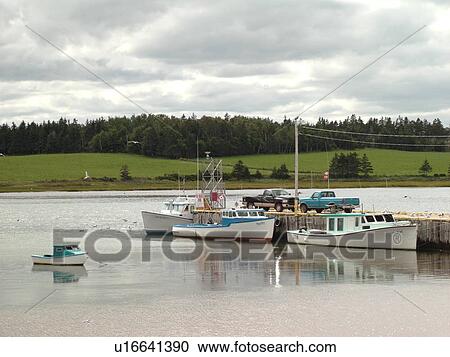 Prince Edward Island, Queens County, Canada, Gulf of Saint Lawrence, North Rustico, fishing village, marina, fishing boats View Large Photo Image Stock Image - Prince Edward Island, Queens County, Canada, Gulf of Saint Lawrence, North Rustico, fishing village, marina, fishing boats. Fotosearch