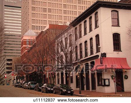 Stock Photo -  Richmond, VA, Virginia, Shockoe Slip Historic District. Fotosearch