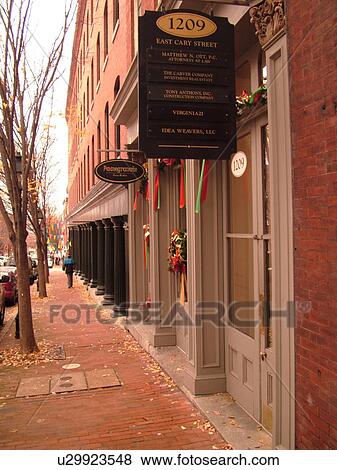 Stock Photo -  Richmond, VA, Virginia, Shockoe Slip Historic District. Fotosearch