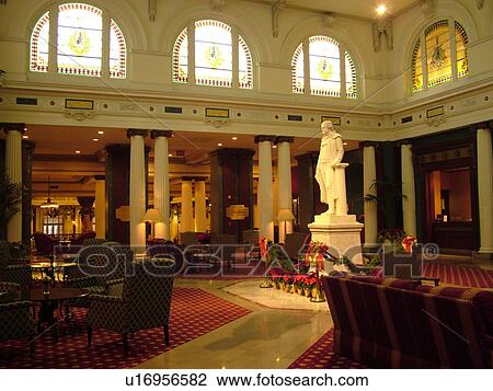 Richmond, VA, Virginia, The Jefferson Hotel, interior, statue of Thomas Jefferson View Large Photo Image Stock Image - Richmond, VA, Virginia, The Jefferson Hotel, interior, statue of Thomas Jefferson. Fotosearch