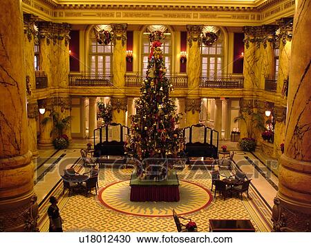 Richmond, VA, Virginia, The Jefferson Hotel, interior, Christmas decorations View Large Photo Image Stock Image -  Richmond, VA, Virginia, The Jefferson Hotel, interior, Christmas decorations. Fotosearch