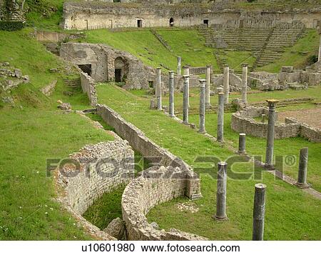 ruins, Volterra, Tuscany, Italy, Toscana, Europe, The ancient ruins of Teatro Romano (Roman Theater) in the medieval town of Volterra. View Large Photo Image Stock Image - ruins, Volterra, Tuscany, Italy, Toscana, Europe, The ancient ruins of Teatro Romano (Roman Theater) in the medieval town of Volterra.. Fotosearch