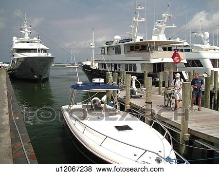 Stock Photo -  Sag Harbor, NY, New York, Long Island, Atlantic Ocean, marina, wharf, pier. Fotosearch