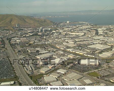 San Francisco, CA, California, Aerial, airplane flying over South San Francisco View Large Photo Image Stock Photo - San Francisco, CA, California, Aerial, airplane flying over South San Francisco. Fotosearch