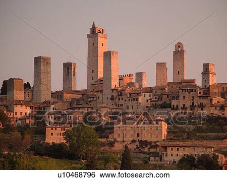 San Gimignano, Toscana, Tuscany, Italy, Europe, Scenic view of the medieval town of San Gimignano in the Chianti Region. View Large Photo Image Stock Photograph - San Gimignano, Toscana, Tuscany, Italy, Europe, Scenic view of the medieval town of San Gimignano in the Chianti Region.. Fotosearch