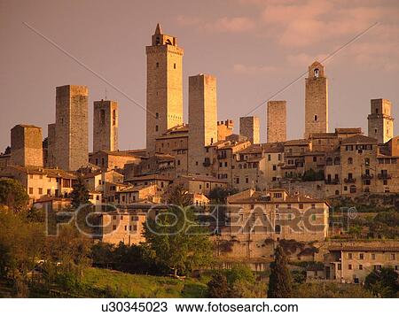 San Gimignano, Tuscany, Italy, Toscana, Europe, Scenic view of the medieval town of San Gimignano in the Chianti Region. View Large Photo Image Stock Image - San Gimignano, Tuscany, Italy, Toscana, Europe, Scenic view of the medieval town of San Gimignano in the Chianti Region.. Fotosearch