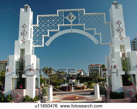 Sarasota, FL, Florida, Bayfront, entrance gate to Island Park View Large Photo Image Stock Photograph - Sarasota, FL, Florida, Bayfront, entrance gate to Island Park. Fotosearch