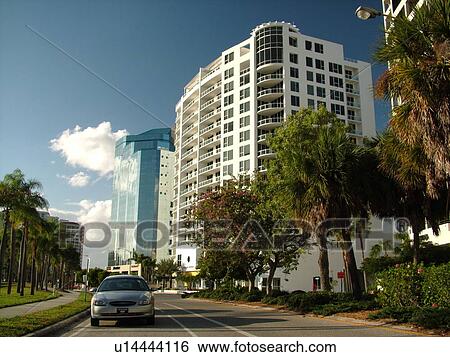 Stock Photograph -  Sarasota, FL, Florida, downtown, skyline. Fotosearch