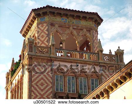 Sarasota, FL, Florida, The John and Mable Ringling Museum, Ca' d'Zan, Ringling's Winter Residence, ca. 1926 Venetian Palace, Tower View Large Photo Image Stock Image - Sarasota, FL, Florida, The John and Mable Ringling Museum, Ca' d'Zan, Ringling's Winter Residence, ca. 1926 Venetian Palace, Tower. Fotosearch