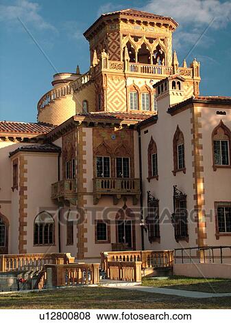Sarasota, FL, Florida, The John and Mable Ringling Museum, Ca' d'Zan, Ringling's Winter Residence, ca. 1926 Venetian Palace View Large Photo Image Stock Photo - Sarasota, FL, Florida, The John and Mable Ringling Museum, Ca' d'Zan, Ringling's Winter Residence, ca. 1926 Venetian Palace. Fotosearch