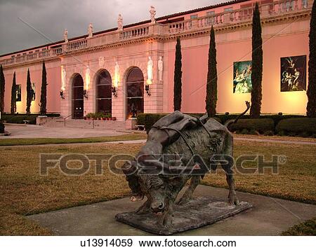 Stock Photo -  Sarasota, FL, Florida, The John and Mable Ringling Museum, Museum of Art, evening. Fotosearch
