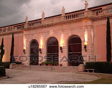 Stock Photo -  Sarasota, FL, Florida, The John and Mable Ringling Museum, Museum of Art, evening. Fotosearch