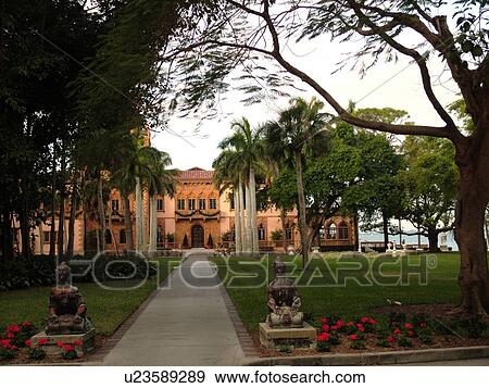 Stock Photo -  Sarasota, FL, Florida, The John and Mable Ringling Museum, Ca' d'Zan, Ringling's Winter Residence, ca. 1926 Venetian Palace. Fotosearch