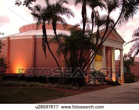 Stock Photo -  Sarasota, FL, Florida, The John and Mable Ringling Museum, Circus Museum, evening. Fotosearch