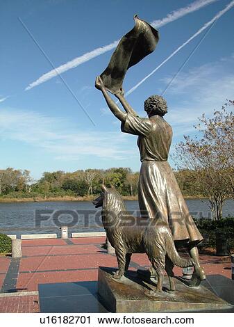 Savannah, GA, Georgia, River Street, Waving Girl statue View Large Photo Image Stock Image - Savannah, GA, Georgia, River Street, Waving Girl statue. Fotosearch