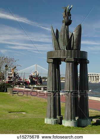 Savannah, GA, Georgia, riverfront, Olympic 1996 Yachting Cauldron, site of the Olympic yachting events, Centennial Olympic Games View Large Photo Image Stock Photo - Savannah, GA, Georgia, riverfront, Olympic 1996 Yachting Cauldron, site of the Olympic yachting events, Centennial Olympic Games. Fotosearch