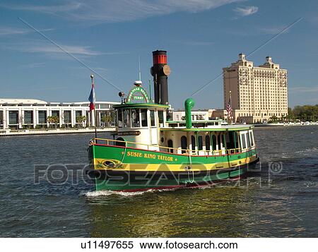 Stock Photography -  Savannah, GA, Georgia, Savannah River, Savannah Belles Ferry, water taxi, Susie King Taylor. Fotosearch