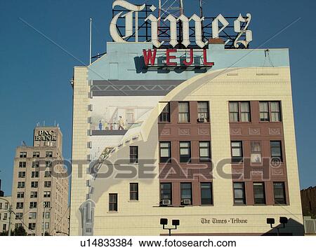 Scranton, PA, Pennsylvania, downtown, The Times Tribune, wall mural, building, newspaper View Large Photo Image Picture - Scranton, PA, Pennsylvania, downtown, The Times Tribune, wall mural, building, newspaper. Fotosearch