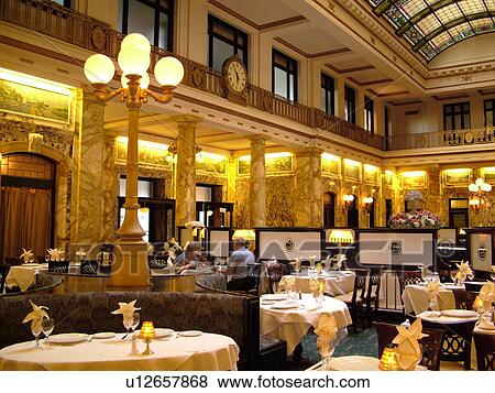 Stock Photo -  Scranton, PA, Pennsylvania, Garmen's Restaurant inside former 1908 Lackawanna Station, Radisson Inn. Fotosearch