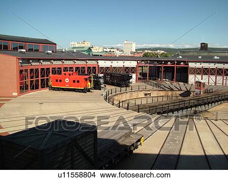 Scranton, PA, Pennsylvania, Steamtown National Historic Site, railroad, turntable, roundhouse View Large Photo Image Picture - Scranton, PA, Pennsylvania, Steamtown National Historic Site, railroad, turntable, roundhouse. Fotosearch