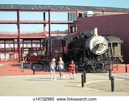 Stock Image -  Scranton, PA, Pennsylvania, Steamtown National Historic Site, railroad, steam locomotive. Fotosearch