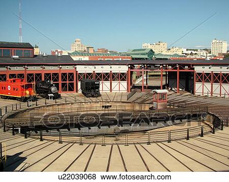 Scranton, PA, Pennsylvania, Steamtown National Historic Site, railroad, turntable, roundhouse View Large Photo Image Stock Photo - Scranton, PA, Pennsylvania, Steamtown National Historic Site, railroad, turntable, roundhouse. Fotosearch